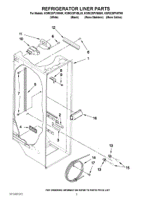 02 - Refrigerator Liner Parts parts for Kitchenaid Refrigerator KSRG25FVWH05 from AppliancePartsPros.com