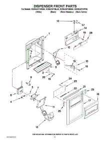 07 - Dispenser Front Parts parts for Kitchenaid Refrigerator KSRG25FVMT05 from AppliancePartsPros.com