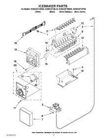 11 - Icemaker Parts parts for Kitchenaid Refrigerator KSRG25FVMT05 from AppliancePartsPros.com