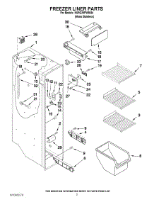 04 - Freezer Liner Parts parts for Kitchenaid Refrigerator KSRG25FVMS04 from AppliancePartsPros.com