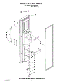 07 - Freezer Door Parts parts for Kitchenaid Refrigerator KSRG25FVMS04 from AppliancePartsPros.com