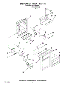08 - Dispenser Front Parts parts for Kitchenaid Refrigerator KSRG25FVMS04 from AppliancePartsPros.com