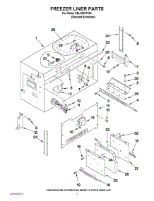 05 - Freezer Liner Parts parts for Kitchenaid Refrigerator KBLO36FTX04 from AppliancePartsPros.com