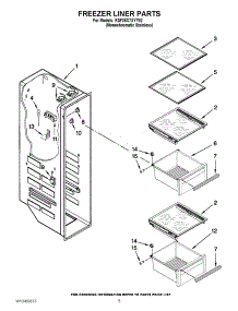 04 - Freezer Liner Parts parts for Kitchenaid Refrigerator KSF26C7XYY02 from AppliancePartsPros.com