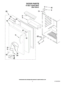 03 - Door Parts parts for Kitchenaid Refrigerator KURS24LSBS03 from AppliancePartsPros.com