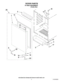 03 - Door Parts parts for Kitchenaid Refrigerator KURO24RSBX03 from AppliancePartsPros.com