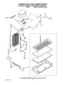 14 - Lower Unit And Tube Parts parts for Kitchenaid Refrigerator KSSS36QTX04 from AppliancePartsPros.com