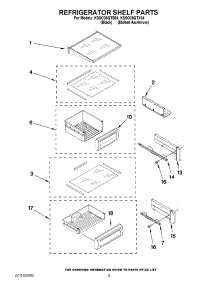 07 - Refrigerator Shelf Parts parts for Kitchenaid Refrigerator KSSO36QTB04 from AppliancePartsPros.com