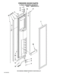 11 - Freezer Door Parts parts for Kitchenaid Refrigerator KSSO36QTX04 from AppliancePartsPros.com