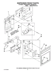 12 - Dispenser Front Parts parts for Kitchenaid Refrigerator KSSO36QTX04 from AppliancePartsPros.com