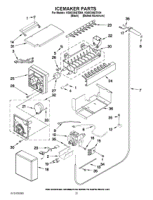 15 - Icemaker Parts parts for Kitchenaid Refrigerator KSSO36QTX04 from AppliancePartsPros.com