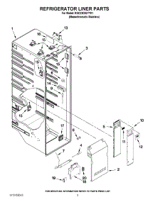 02 - Refrigerator Liner Parts parts for Kitchenaid Refrigerator KSC23C9EYY01 from AppliancePartsPros.com