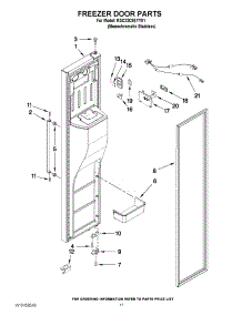 08 - Freezer Door Parts parts for Kitchenaid Refrigerator KSC23C9EYY01 from AppliancePartsPros.com