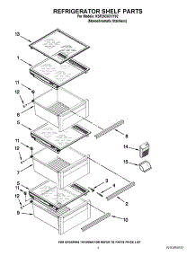 03 - Refrigerator Shelf Parts parts for Kitchenaid Refrigerator KSF26C6XYY02 from AppliancePartsPros.com