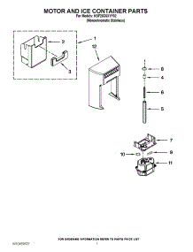 05 - Motor And Ice Container Parts parts for Kitchenaid Refrigerator KSF26C6XYY02 from AppliancePartsPros.com