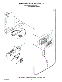 08 - Dispenser Front Parts parts for Kitchenaid Refrigerator KSF26C6XYY02 from AppliancePartsPros.com
