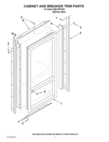 02 - Cabinet And Breaker Trim Parts parts for Kitchenaid Refrigerator KBLC36FTS04 from AppliancePartsPros.com