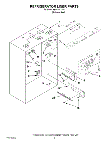04 - Refrigerator Liner Parts parts for Kitchenaid Refrigerator KBLC36FTS04 from AppliancePartsPros.com