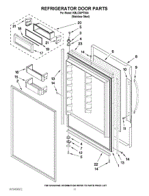 07 - Refrigerator Door Parts parts for Kitchenaid Refrigerator KBLC36FTS04 from AppliancePartsPros.com
