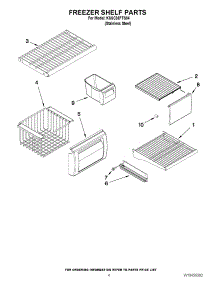 03 - Freezer Shelf Parts parts for Kitchenaid Refrigerator KSSC36FTS04 from AppliancePartsPros.com