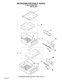 07 - Refrigerator Shelf Parts parts for Kitchenaid Refrigerator KSSC36FTS04 from AppliancePartsPros.com