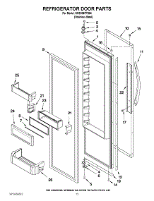 09 - Refrigerator Door Parts parts for Kitchenaid Refrigerator KSSC36FTS04 from AppliancePartsPros.com