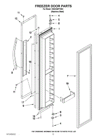 10 - Freezer Door Parts parts for Kitchenaid Refrigerator KSSC36FTS04 from AppliancePartsPros.com