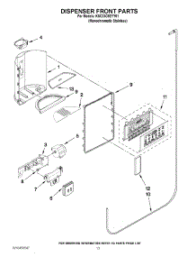 08 - Dispenser Front Parts parts for Kitchenaid Refrigerator KSC23C8EYY01 from AppliancePartsPros.com