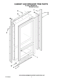 02 - Cabinet And Breaker Trim Parts parts for Kitchenaid Refrigerator KBRO36FTX04 from AppliancePartsPros.com