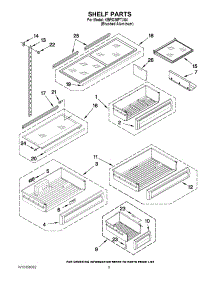 06 - Shelf Parts parts for Kitchenaid Refrigerator KBRO36FTX04 from AppliancePartsPros.com