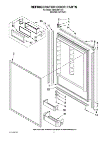 07 - Refrigerator Door Parts parts for Kitchenaid Refrigerator KBRO36FTX04 from AppliancePartsPros.com