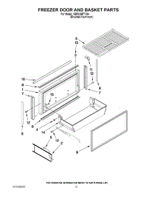 08 - Freezer Door And Basket Parts parts for Kitchenaid Refrigerator KBRO36FTX04 from AppliancePartsPros.com
