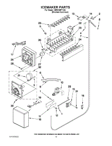 11 - Icemaker Parts parts for Kitchenaid Refrigerator KBRO36FTX04 from AppliancePartsPros.com