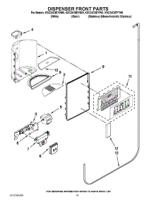 08 - Dispenser Front Parts parts for Kitchenaid Refrigerator KSC24C8EYP00 from AppliancePartsPros.com