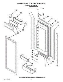 07 - Refrigerator Door Parts parts for Kitchenaid Refrigerator KBFO42FTX04 from AppliancePartsPros.com