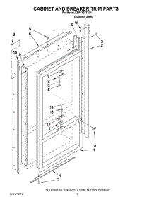 02 - Cabinet And Breaker Trim Parts parts for Kitchenaid Refrigerator KBFC42FTS04 from AppliancePartsPros.com