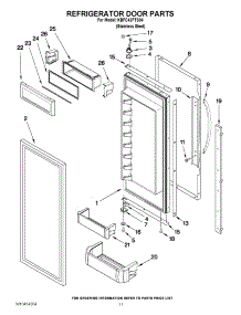 07 - Refrigerator Door Parts parts for Kitchenaid Refrigerator KBFC42FTS04 from AppliancePartsPros.com