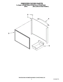 04 - Freezer Door Parts parts for Kitchenaid Refrigerator KFFS20EYMS00 from AppliancePartsPros.com