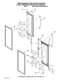 05 - Refrigerator Door Parts parts for Kitchenaid Refrigerator KFFS20EYMS00 from AppliancePartsPros.com