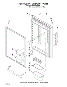 04 - Refrigerator Door Parts parts for Kitchenaid Refrigerator KBRS20EVMS6 from AppliancePartsPros.com