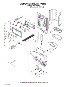 09 - Dispenser Front Parts parts for Kitchenaid Refrigerator KFIS27CXMS5 from AppliancePartsPros.com