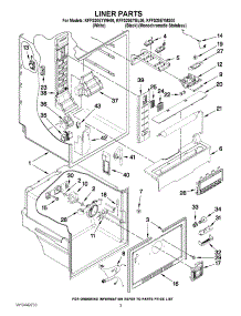02 - Liner Parts parts for Kitchenaid Refrigerator KFFS20EYBL00 from AppliancePartsPros.com