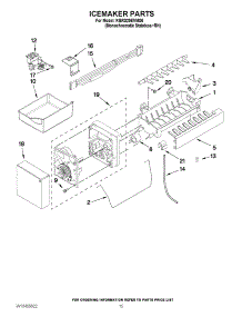 08 - Icemaker Parts parts for Kitchenaid Refrigerator KBRS20EVMS6 from AppliancePartsPros.com