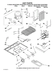 11 - Unit Parts parts for Kitchenaid Refrigerator KSCS23FVMS03 from AppliancePartsPros.com