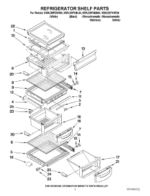 03 - Refrigerator Shelf Parts parts for Kitchenaid Refrigerator KSRJ25FXBL04 from AppliancePartsPros.com