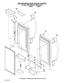 04 - Refrigerator Door Parts parts for Kitchenaid Refrigerator KBFS22EWWH3 from AppliancePartsPros.com