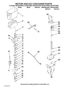 05 - Motor And Ice Container Parts parts for Kitchenaid Refrigerator KSCS23FVSS03 from AppliancePartsPros.com