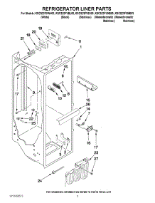 02 - Refrigerator Liner Parts parts for Kitchenaid Refrigerator KSCS23FVWH03 from AppliancePartsPros.com