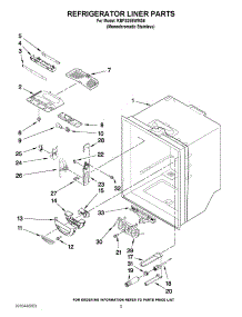 03 - Refrigerator Liner Parts parts for Kitchenaid Refrigerator KBFS25EWMS6 from AppliancePartsPros.com