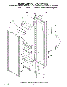 06 - Refrigerator Door Parts parts for Kitchenaid Refrigerator KSCS23FVBL03 from AppliancePartsPros.com